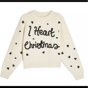 SOLD! Topshop “I Heart Christmas” Sweater